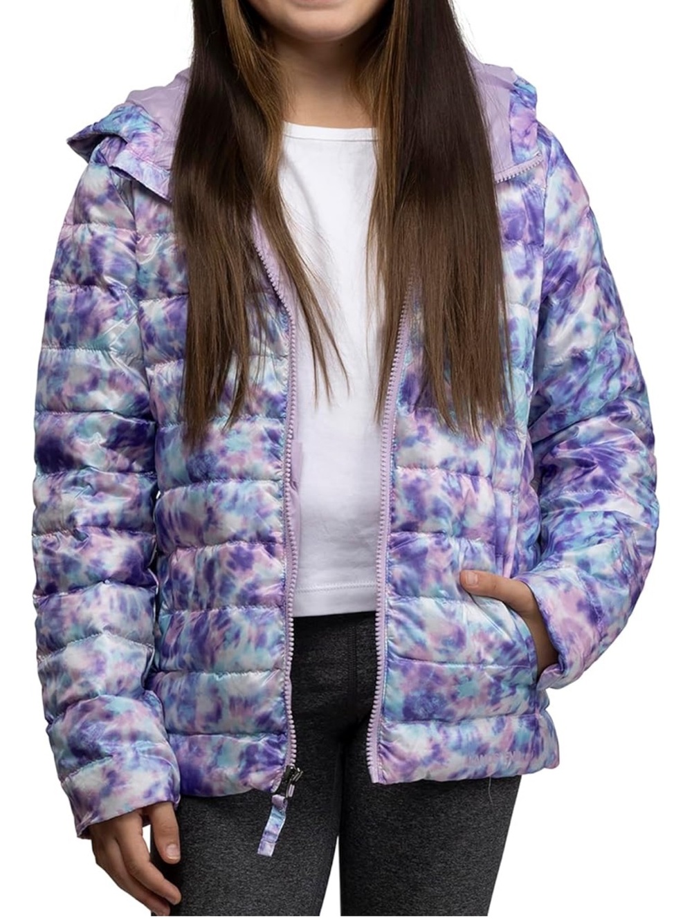 Lands' End Kids Packable Hooded Down Puffer Jacket Coat - Size XS